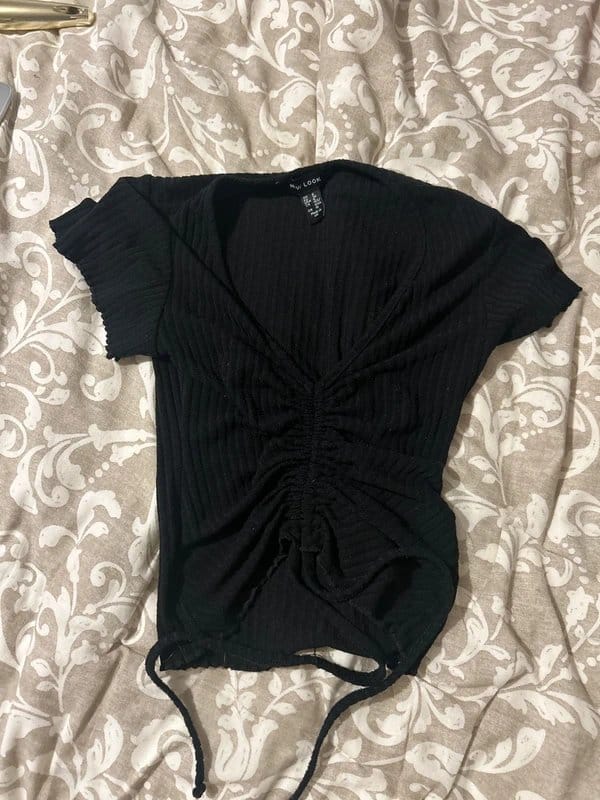 New Look Black ruched top - 1