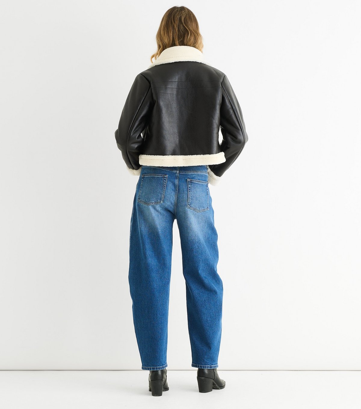 Gini London Women's Black Faux Shearling Jacket Gini London New Look - 4