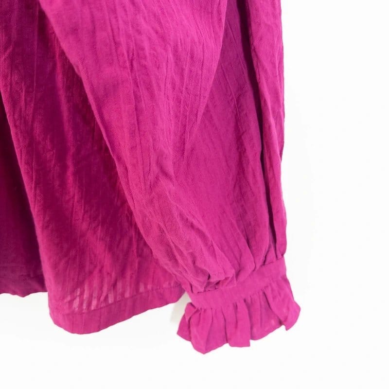 Dannii Minogue Dannii Minogue Blouson Poet Blouse Size 12 Raspberry Pink Cotton Smock - 1