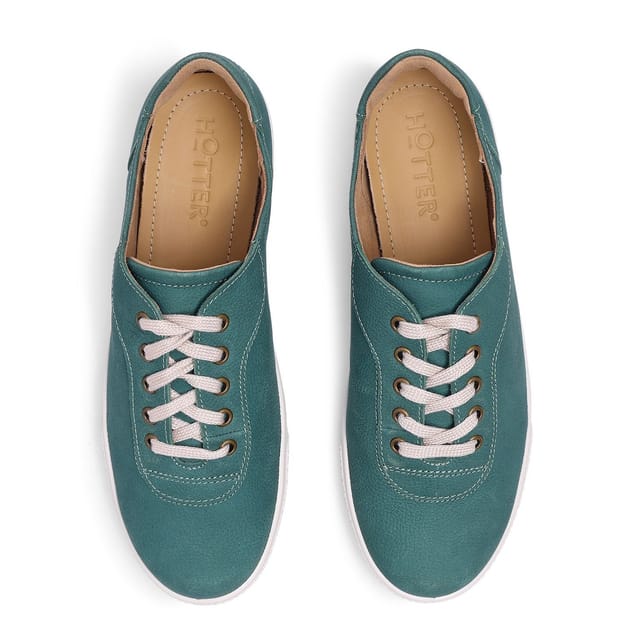 Hotter Hotter Women's 'Rosie' Nubuck Trainers in Teal - 3