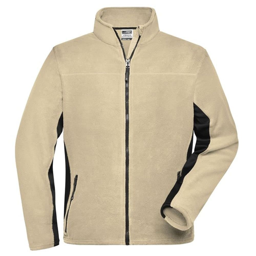 James and Nicholson James and Nicholson Men's Strong Work Fleece Jacket in Stone