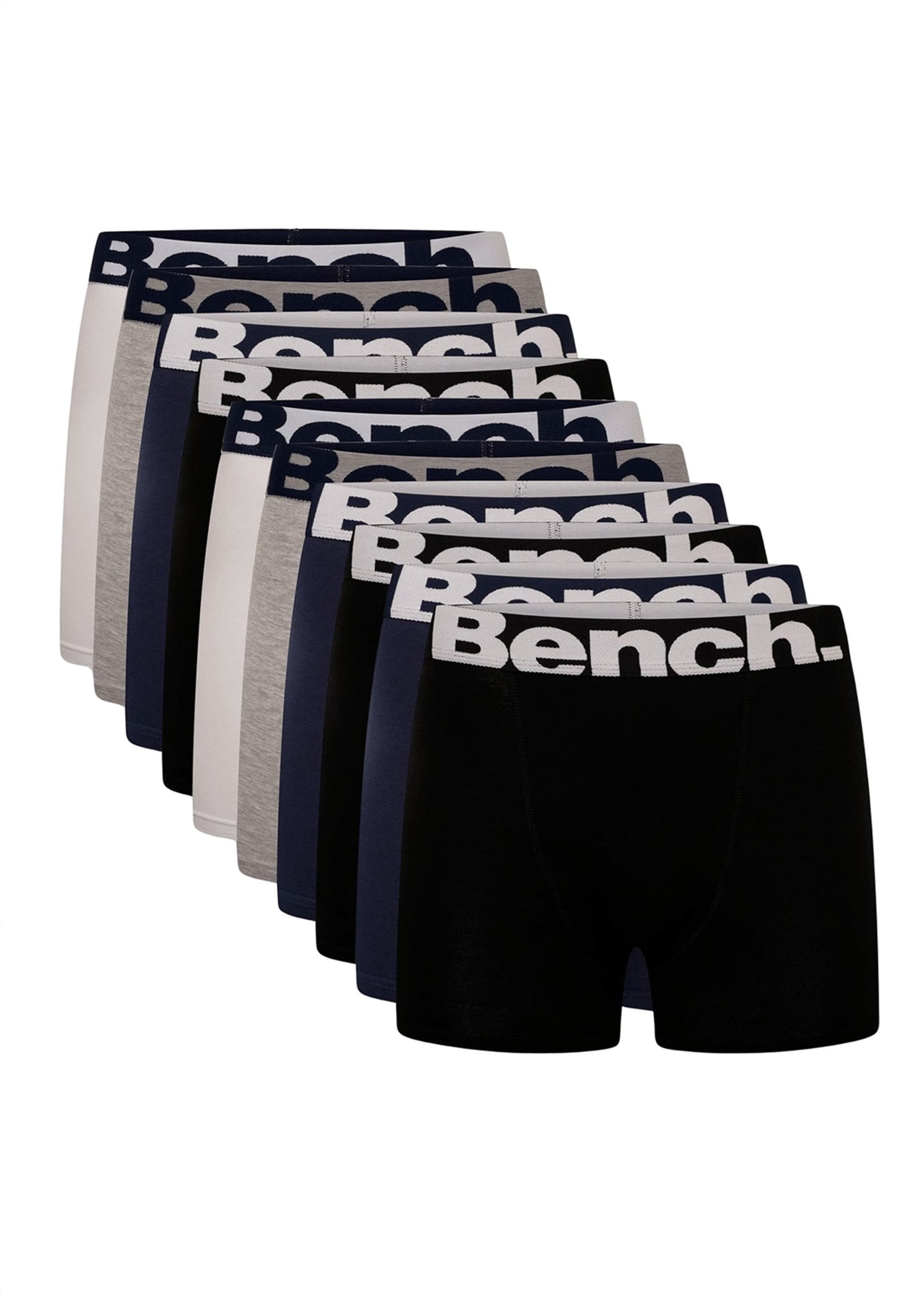 Bench Bench Men's 10 Pack 'Yalden' Cotton Rich Boxers in Black