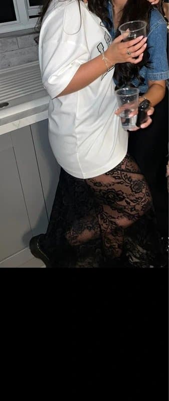 Topshop Topshop black lace skirt