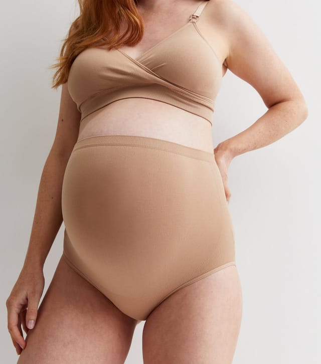New Look Women's Maternity Tan High Waist Over Bump Briefs New Look - 3