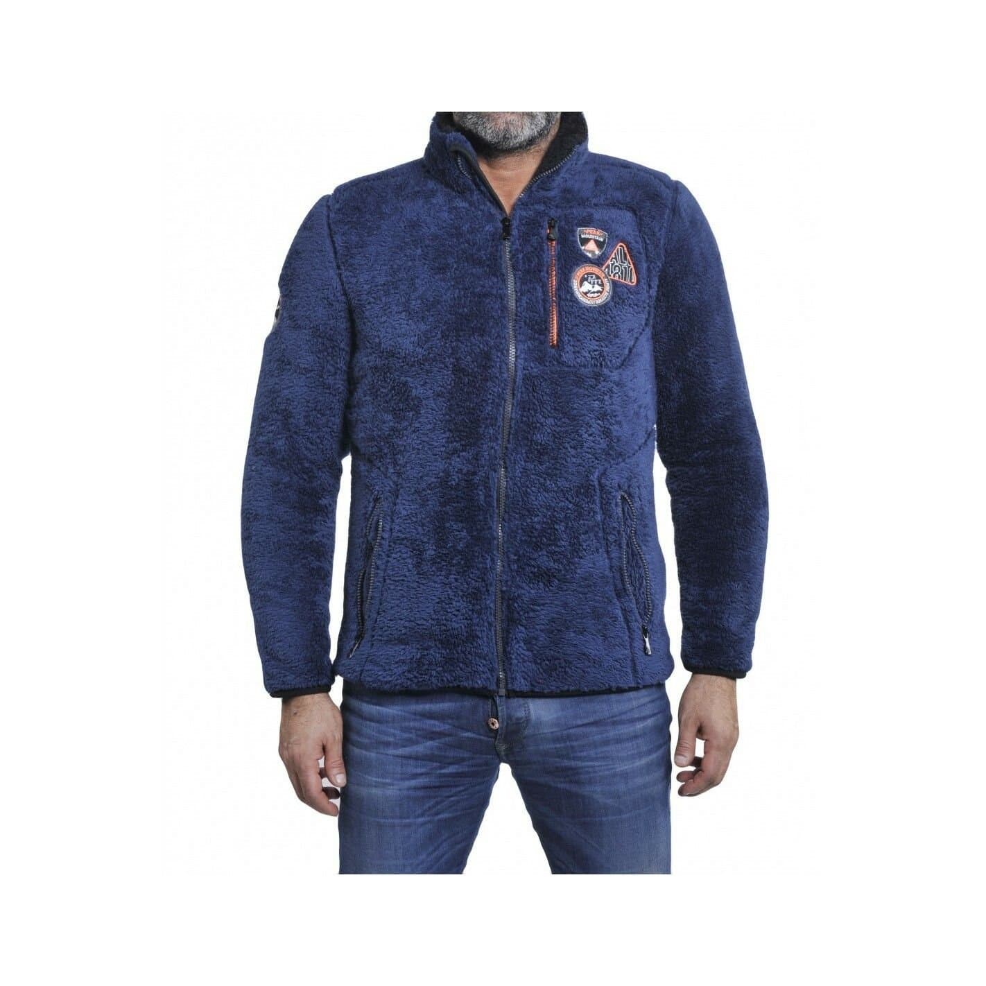 Peak Mountain Peak Mountain Men's Fleece Jacket Coral Sherpacavian in Blue