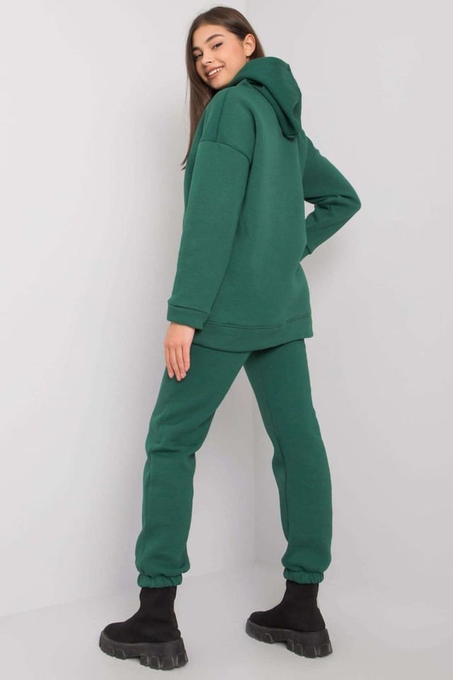 Love Lace Love Lace Women's Hooded Sweatshirt Set With Sweatpants in Green - 3