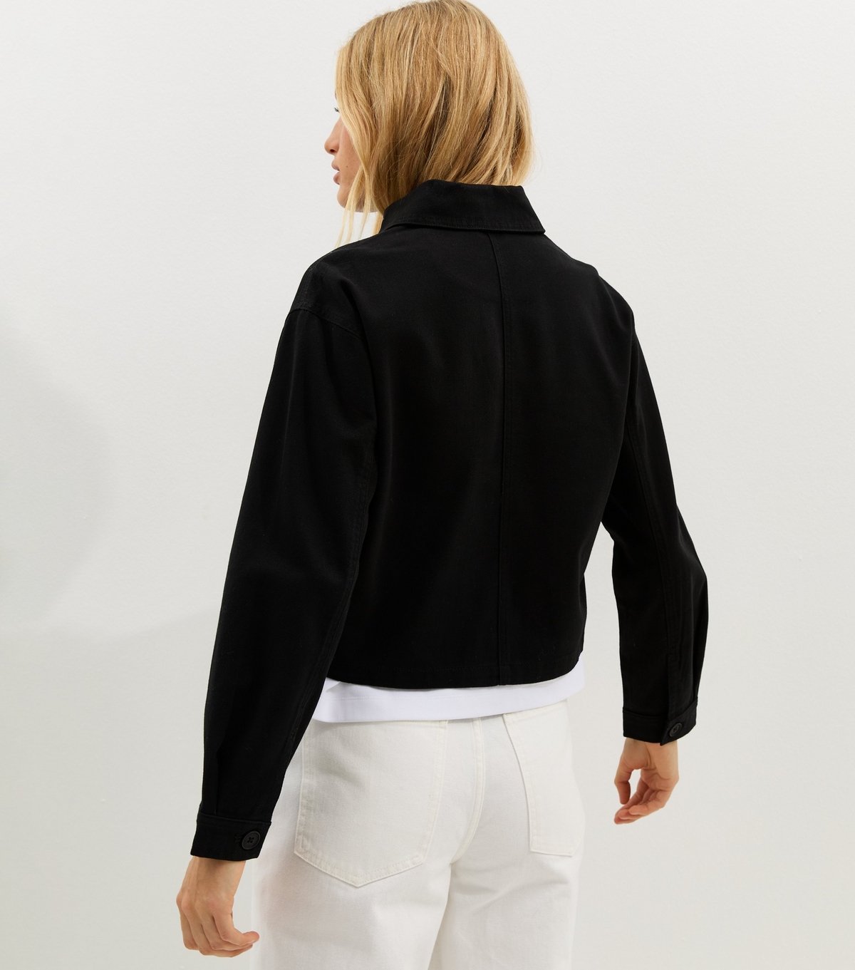 New Look Women's Black Flap Pocket Cotton Shacket New Look - 4