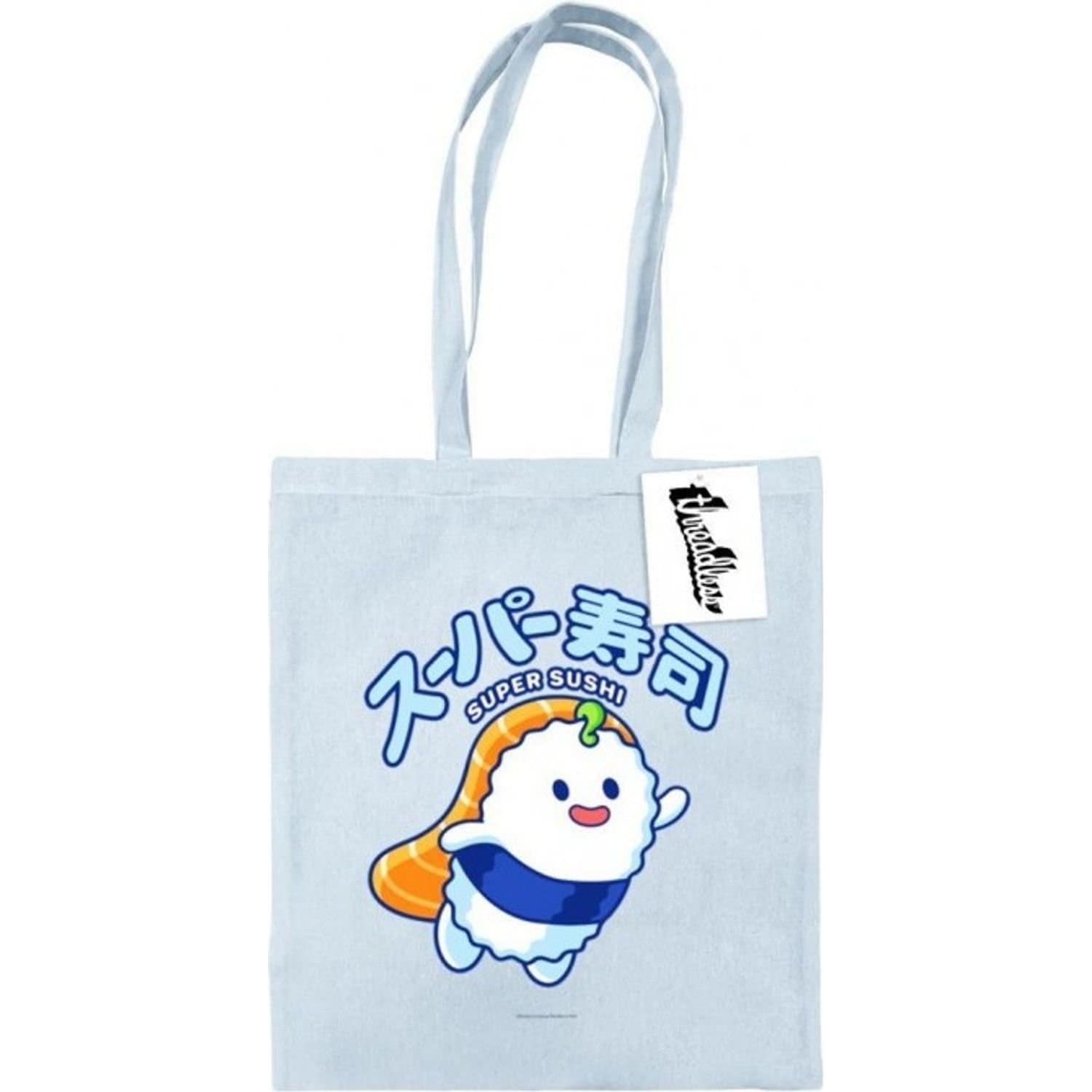 Benjimoji Benjimoji Men's Super Sushi Tote Bag in Blue