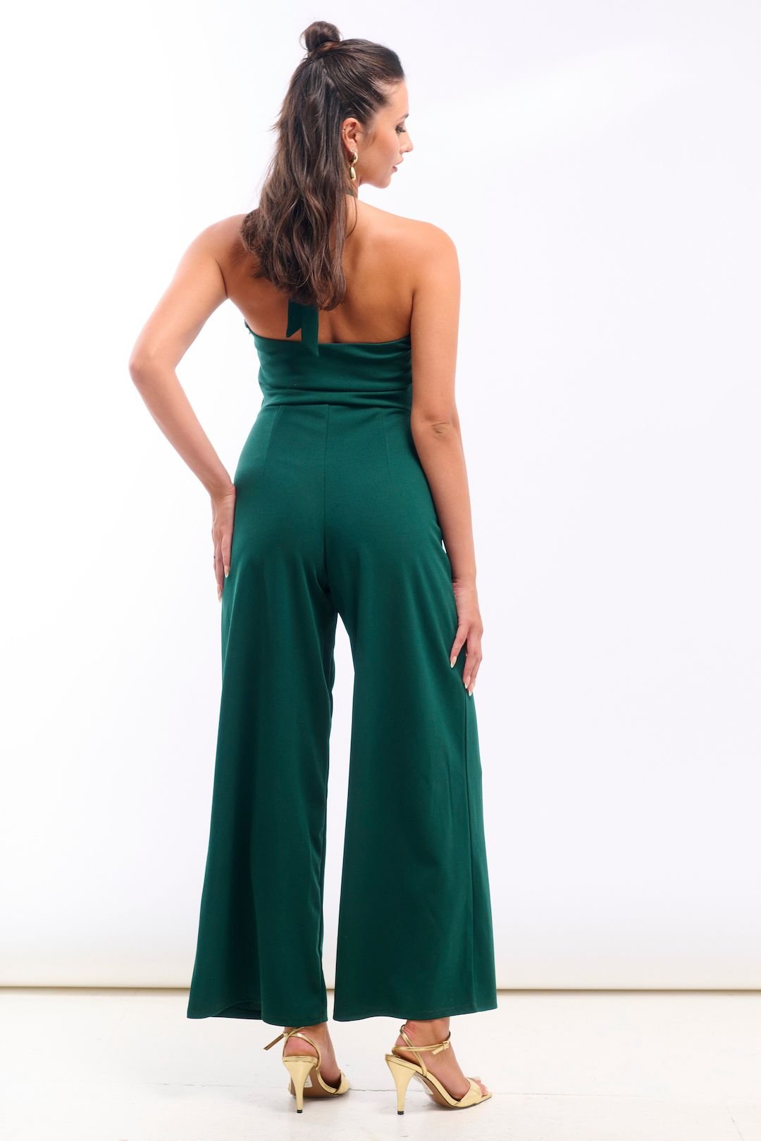 Needs No Label Needs No Label Women's Green Hardware Halterneck Jumpsuit - 3
