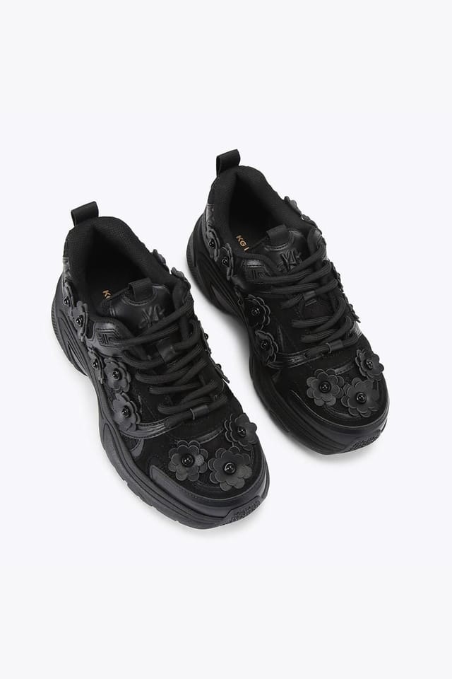 KG Kurt Geiger KG Kurt Geiger Women's 'Lexie Flower' Trainers in Black - 2