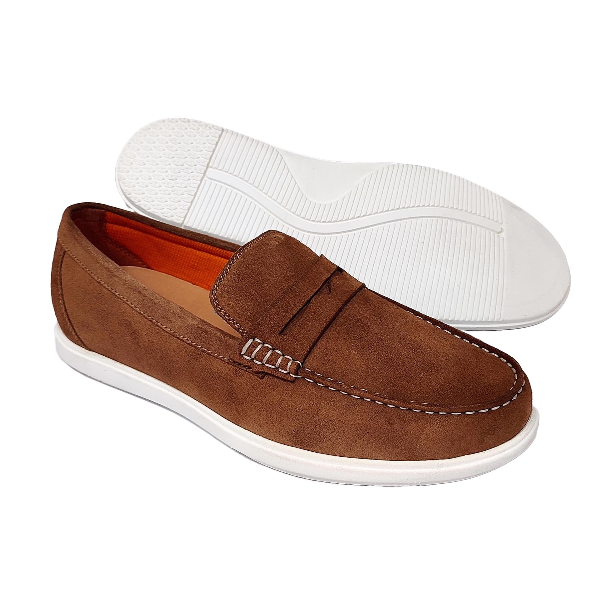 LB COMFORT LB COMFORT Brown Suede Leather Loafers