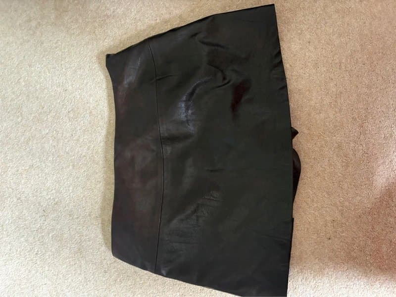 Bershka bershka brown faux leather skort