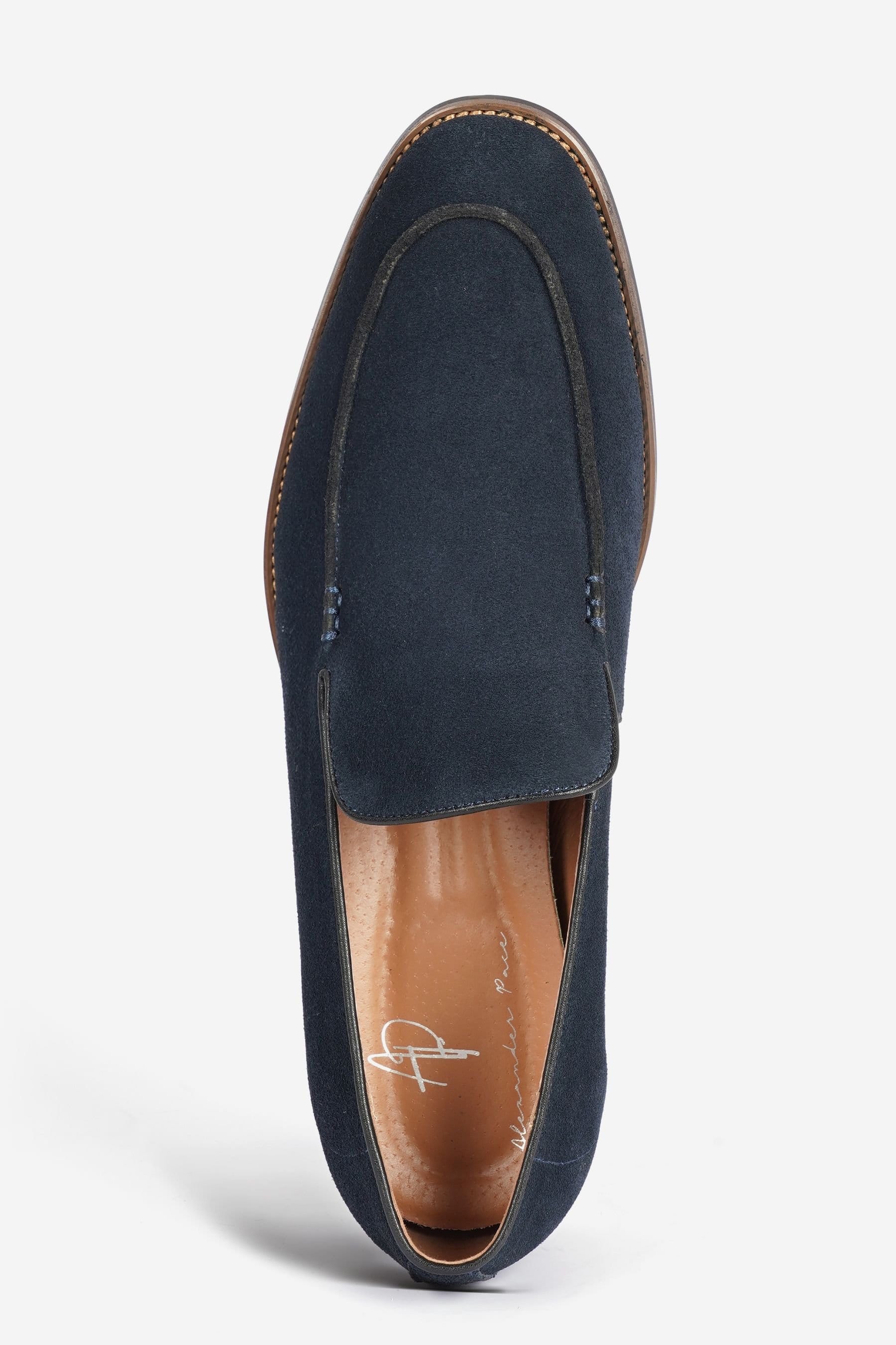 Alexander Pace Alexander Pace Men's 'Alsen' Premium Suede Loafers in Dark Navy - 4