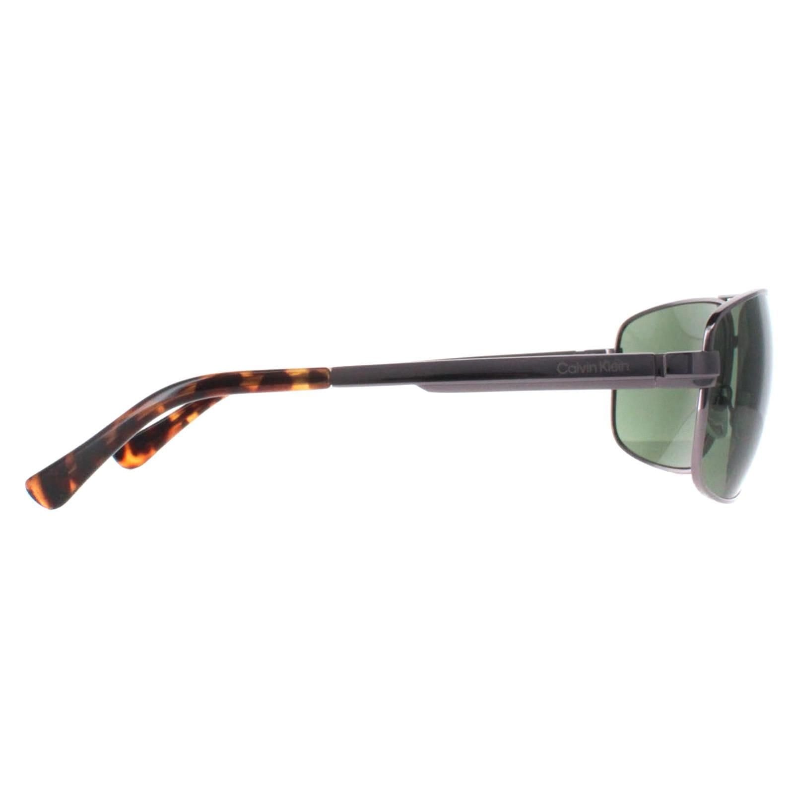 Calvin Klein CALVIN KLEIN Men's Rectangle Light Ruthenium Green CK22123S in Grey - 4