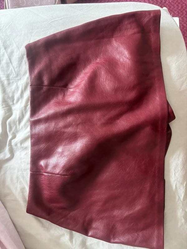 Bershka Red Leather Skort