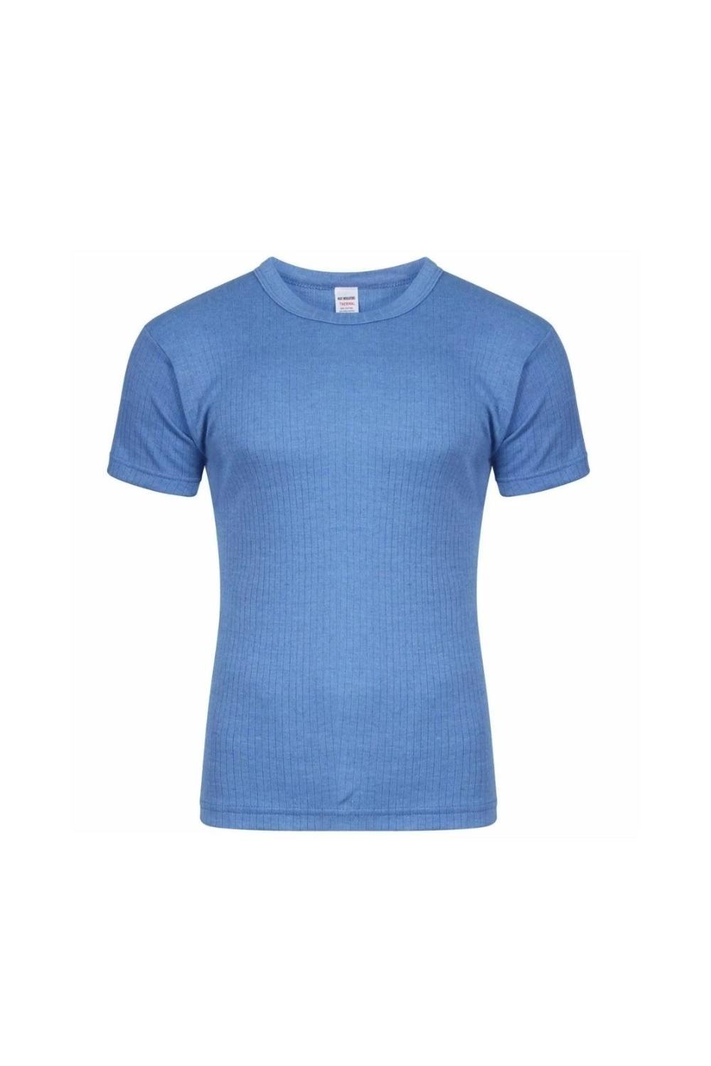 Just Essentials Just Essentials Men's Thermal Base Layer T-Shirt in Mid Blue - 2