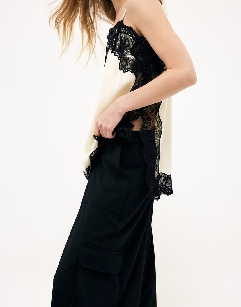 ASOS NA-KD Cargo trouser in black - 1