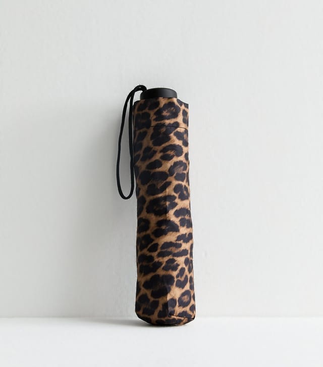 New Look Brown Leopard Print Umbrella New Look - 2