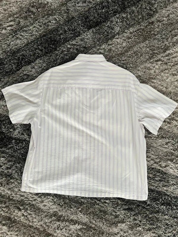 ASOS Design ASOS design boxy oversize shirt in lilac stripe