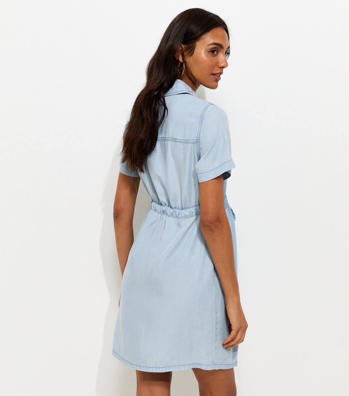 New Look Women's Maternity Light Blue Chambray Shirt Dress New Look - 4