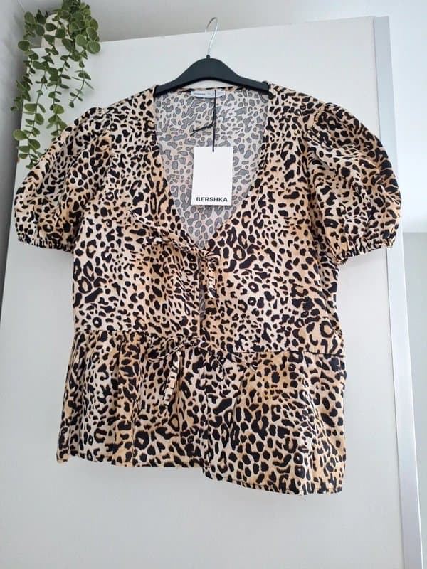 Bershka BNWT Leopard Print Blouse
