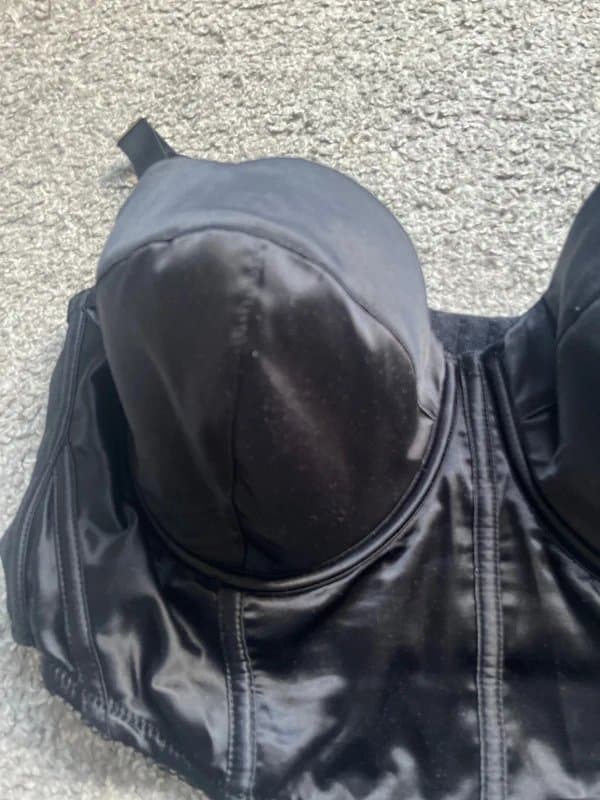 ASOS Black satin corset bra size 38e