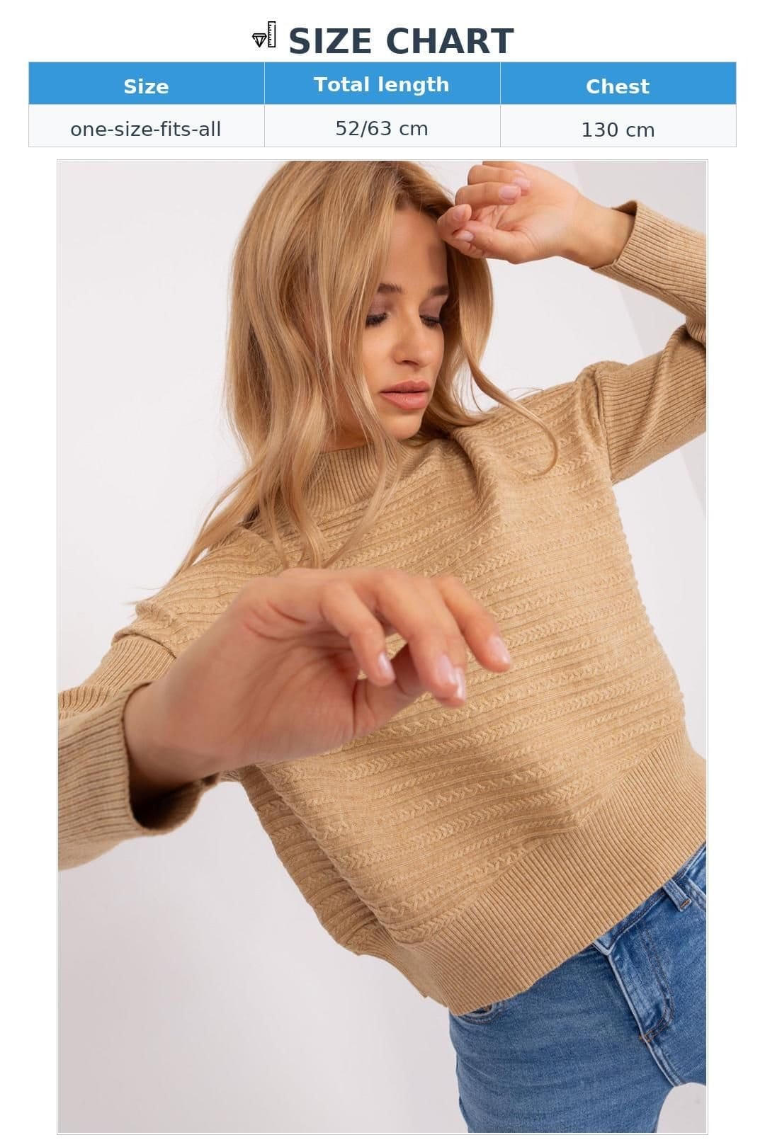 Love Lace Love Lace Women's Variegated Long Sleeve Low Turtleneck Sweater Style 186567 in Brown - 4