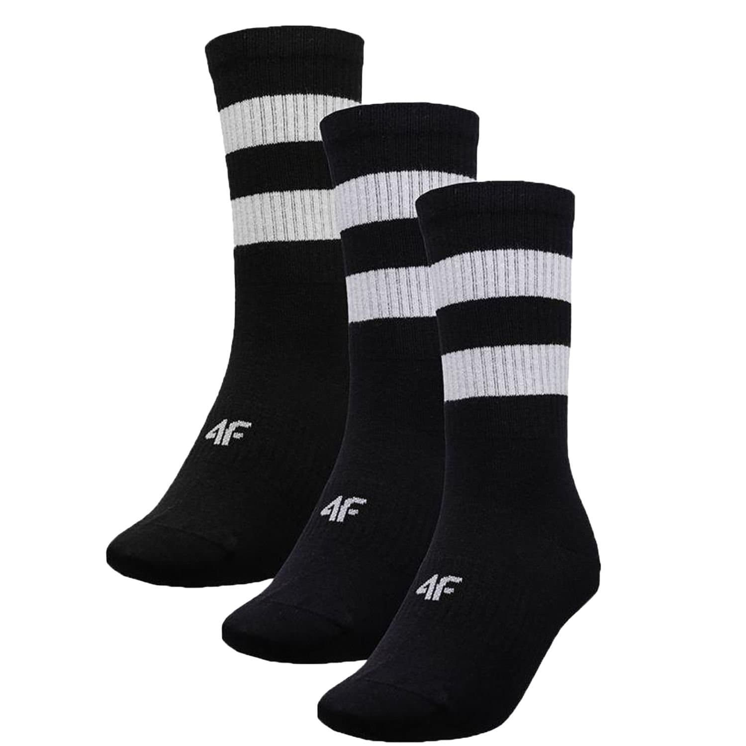 4F 4F Men's U206 Socks (Pack of 3) in Black