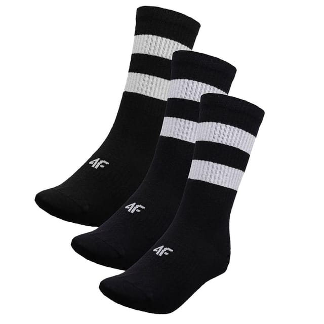 4F 4F Men's U206 Socks (Pack of 3) in Black - 2