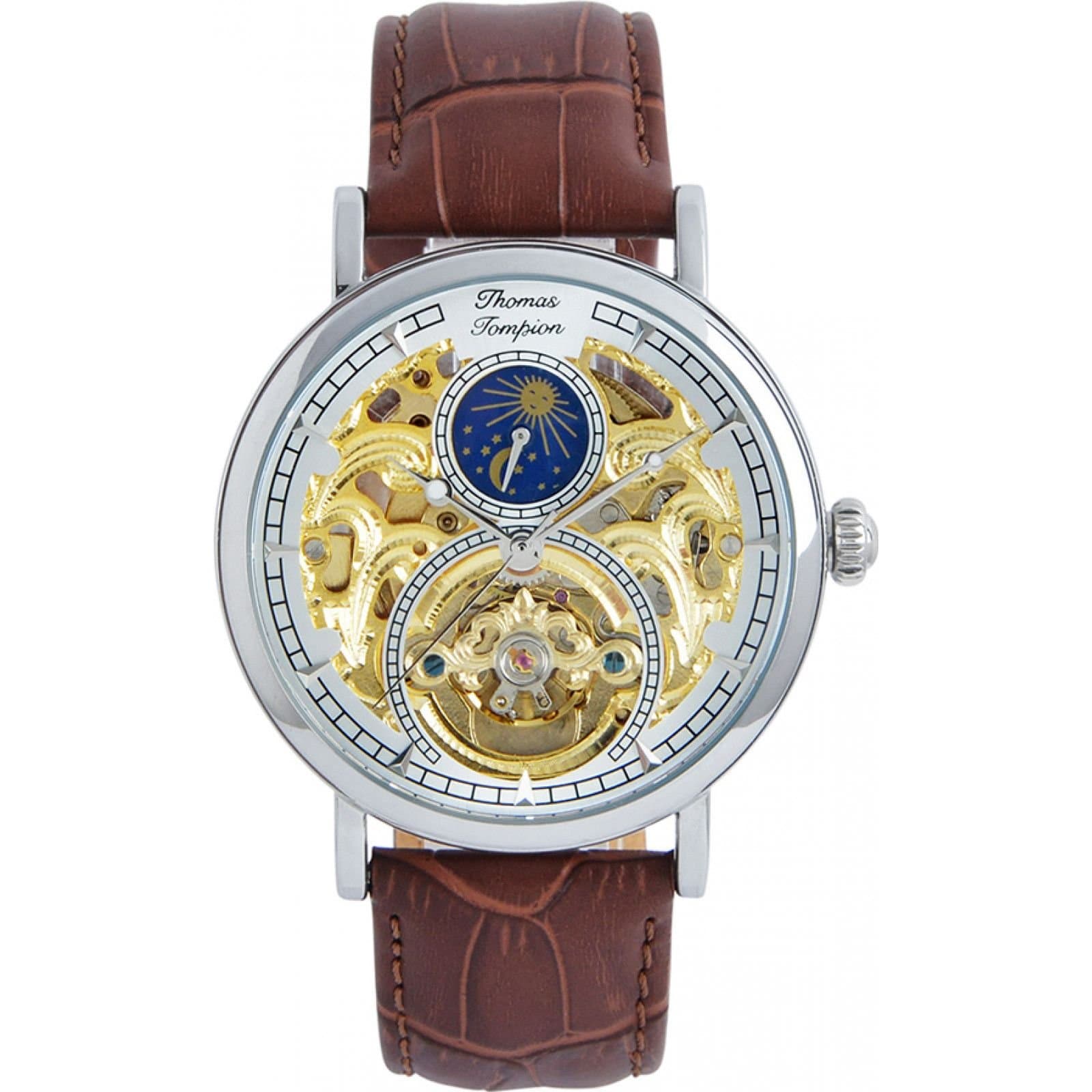 Thomas Tompion Thomas Tompion Men's TT-2124 Observatory 44mm Automatic Watch in Brown