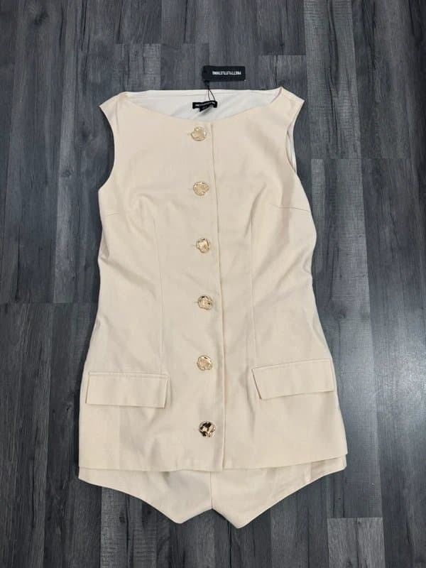 PLT PLT Button Playsuit