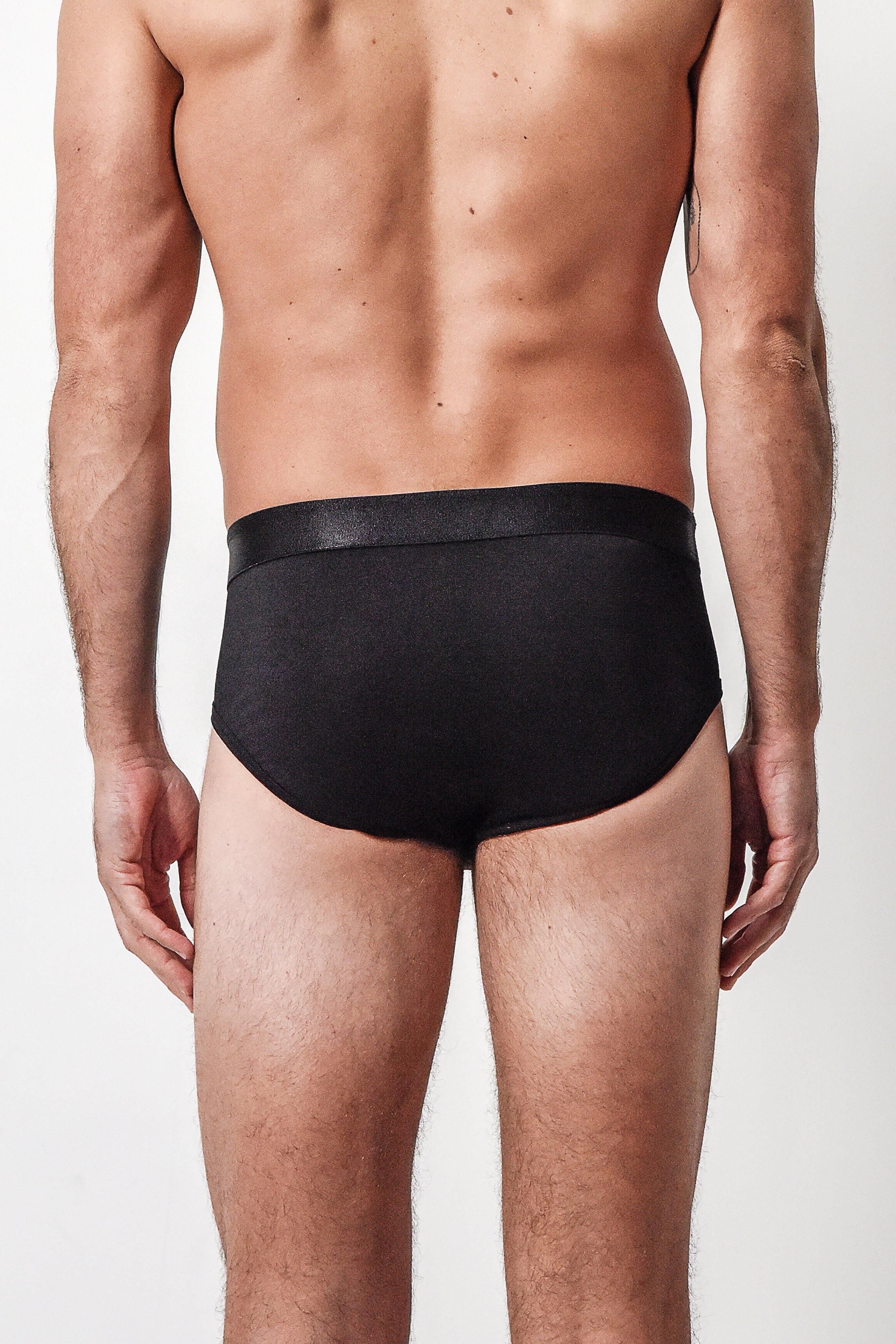Arlo Hudson Arlo Hudson Men's Plain Tencel™ Brief in Black - 2