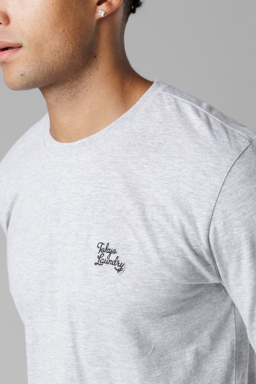 Tokyo Laundry Tokyo Laundry Men's Cotton Crew Neck Pyjama Set in Mid Grey - 3