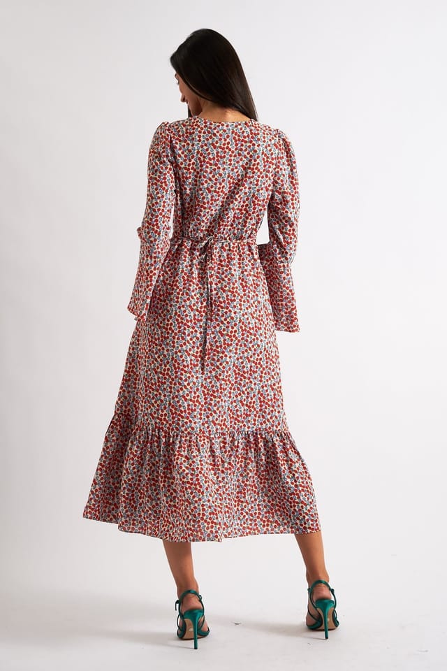 Louche Louche Women's Bathilde Strawberry Fields Print Midi Dress in Red - 2
