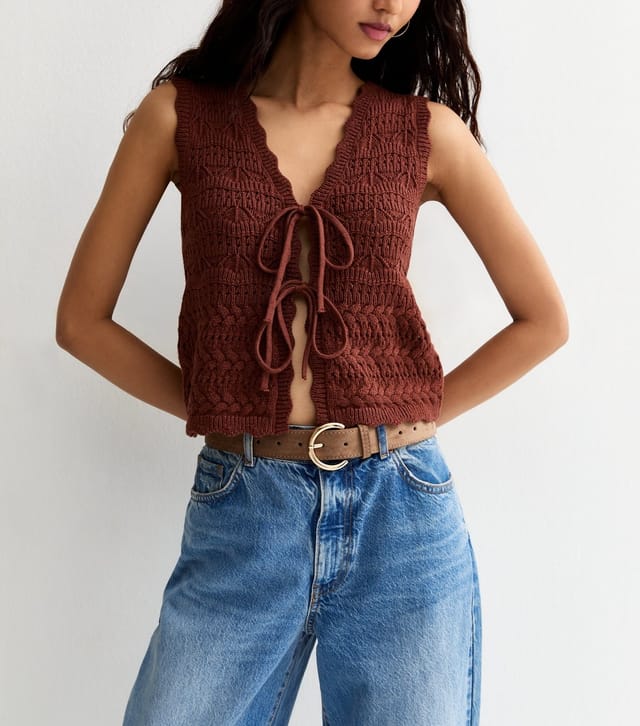 New Look Light Brown Faux Suede Belt New Look - 2