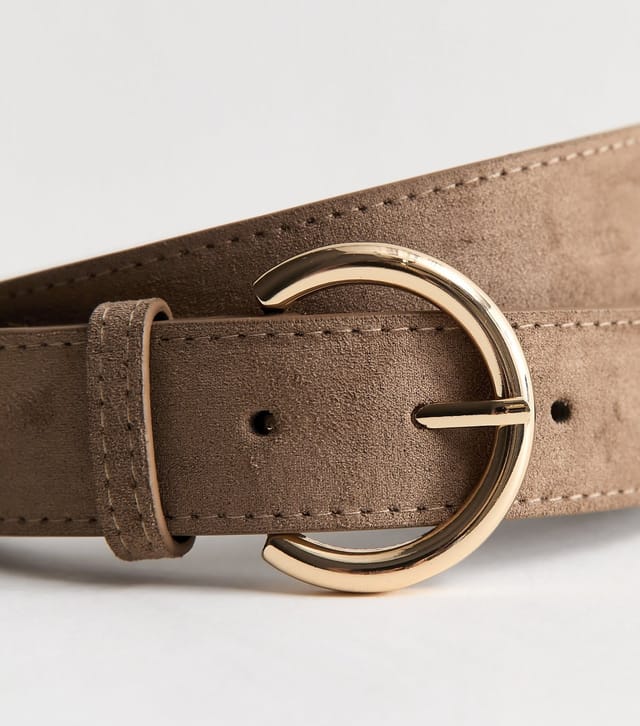 New Look Light Brown Faux Suede Belt New Look - 3