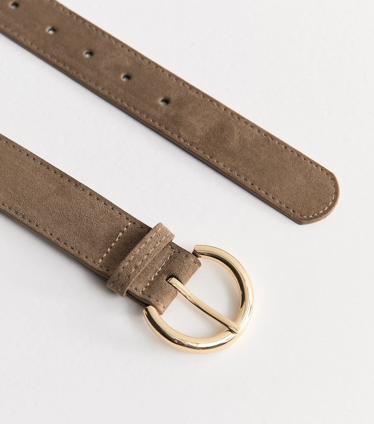 New Look Light Brown Faux Suede Belt New Look - 4