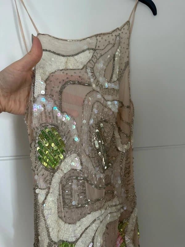 ASOS Asos luxe full sequin semi transparent dress