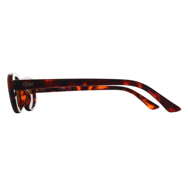 Atum Atum Women's Oval Shiny Brown Tortoise Gold Brown Noctis - 3