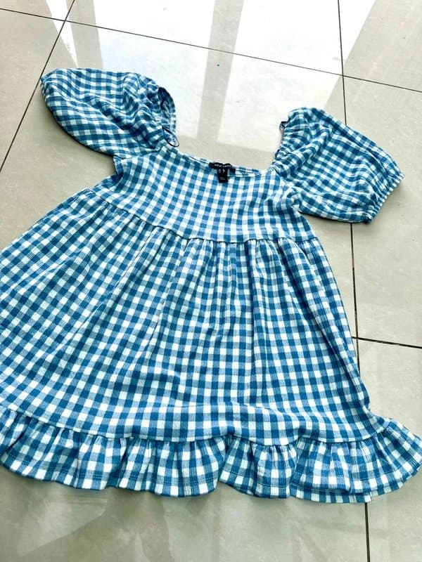 New Look Cute summer peplum top blouse gingham