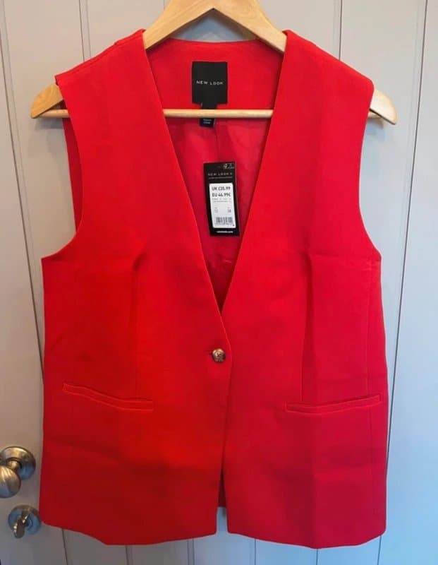 New Look Red Waistcoat