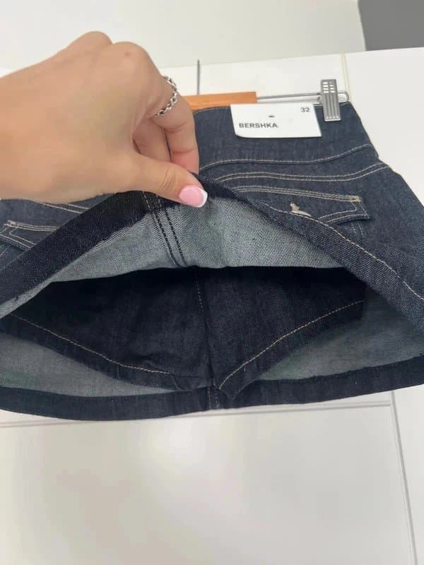 Bershka Denim mini skirt