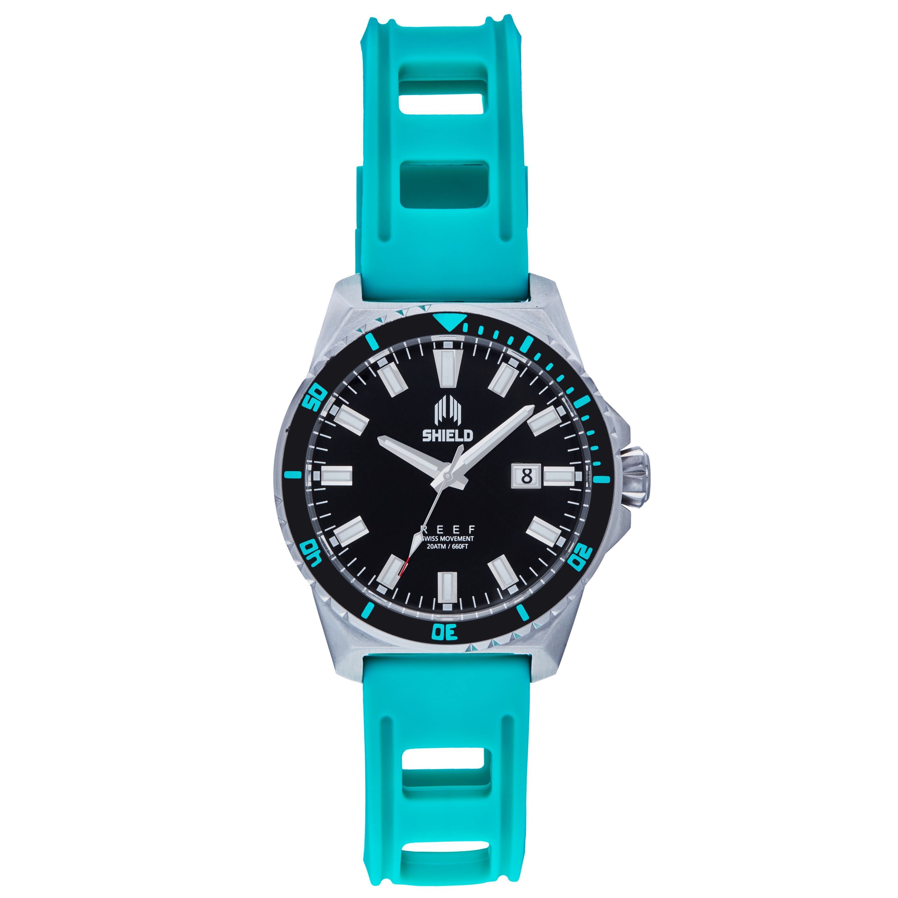 Shield Shield Men's Reef Strap Watch w/Date - Turquoise - 1