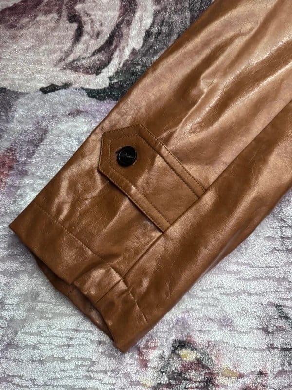 Cubic Cubic London long Faux Leather Coat One Size - 1