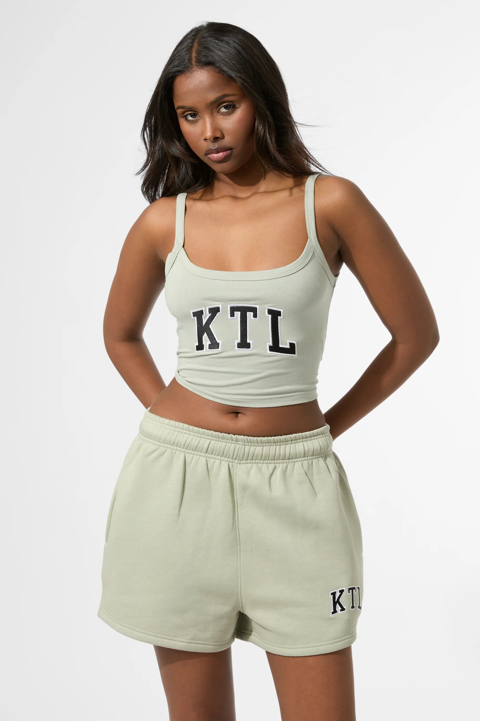 Kaiia Kaiia KTL Logo Cami Vest Top Sage