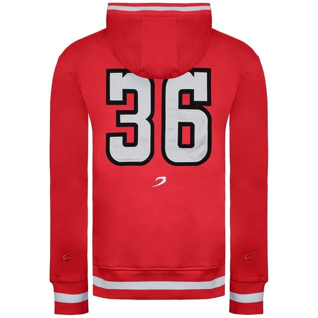 BoxRaw BoxRaw Men's Long Sleeve Red Pullover Hoodie - 2