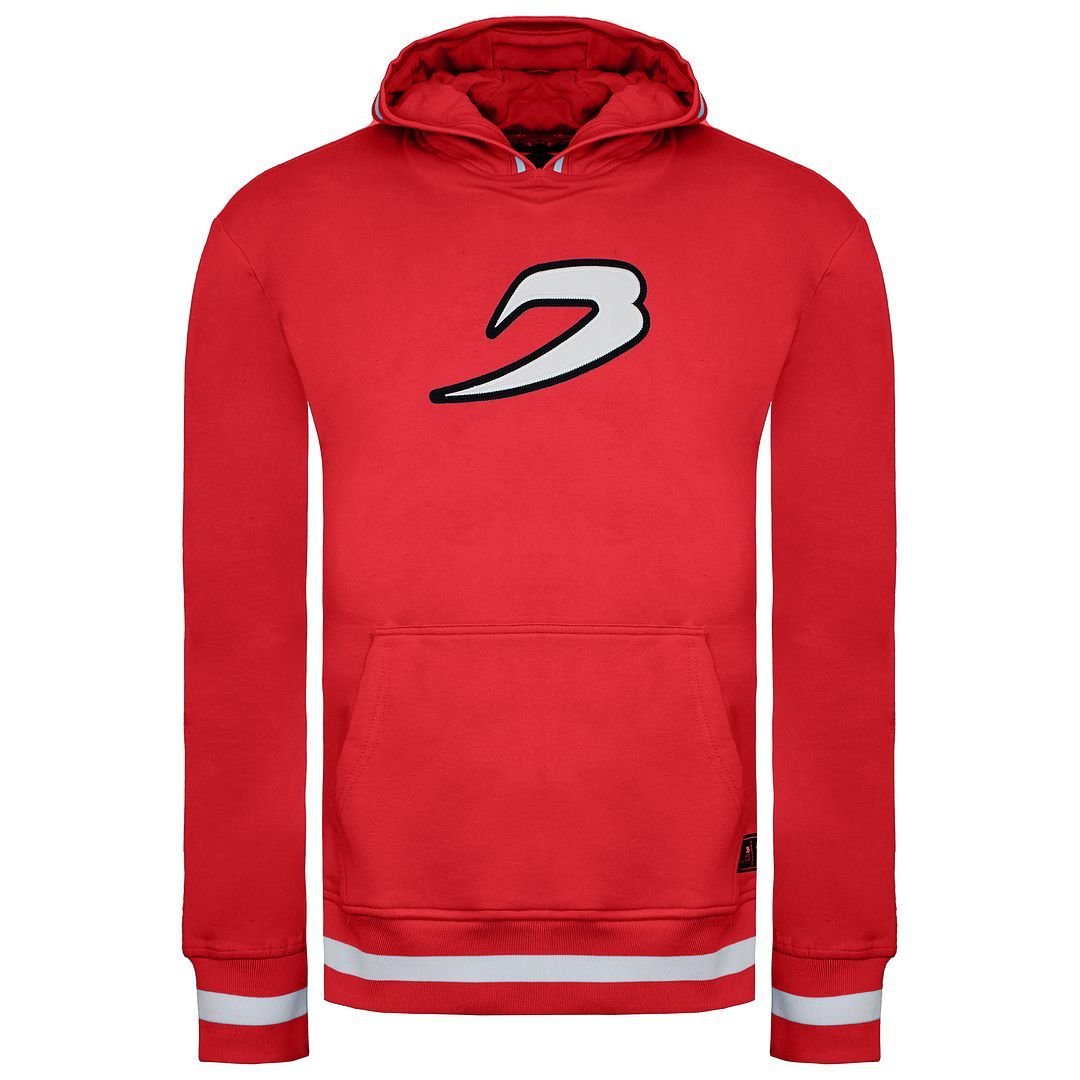 BoxRaw BoxRaw Men's Long Sleeve Red Pullover Hoodie - 3