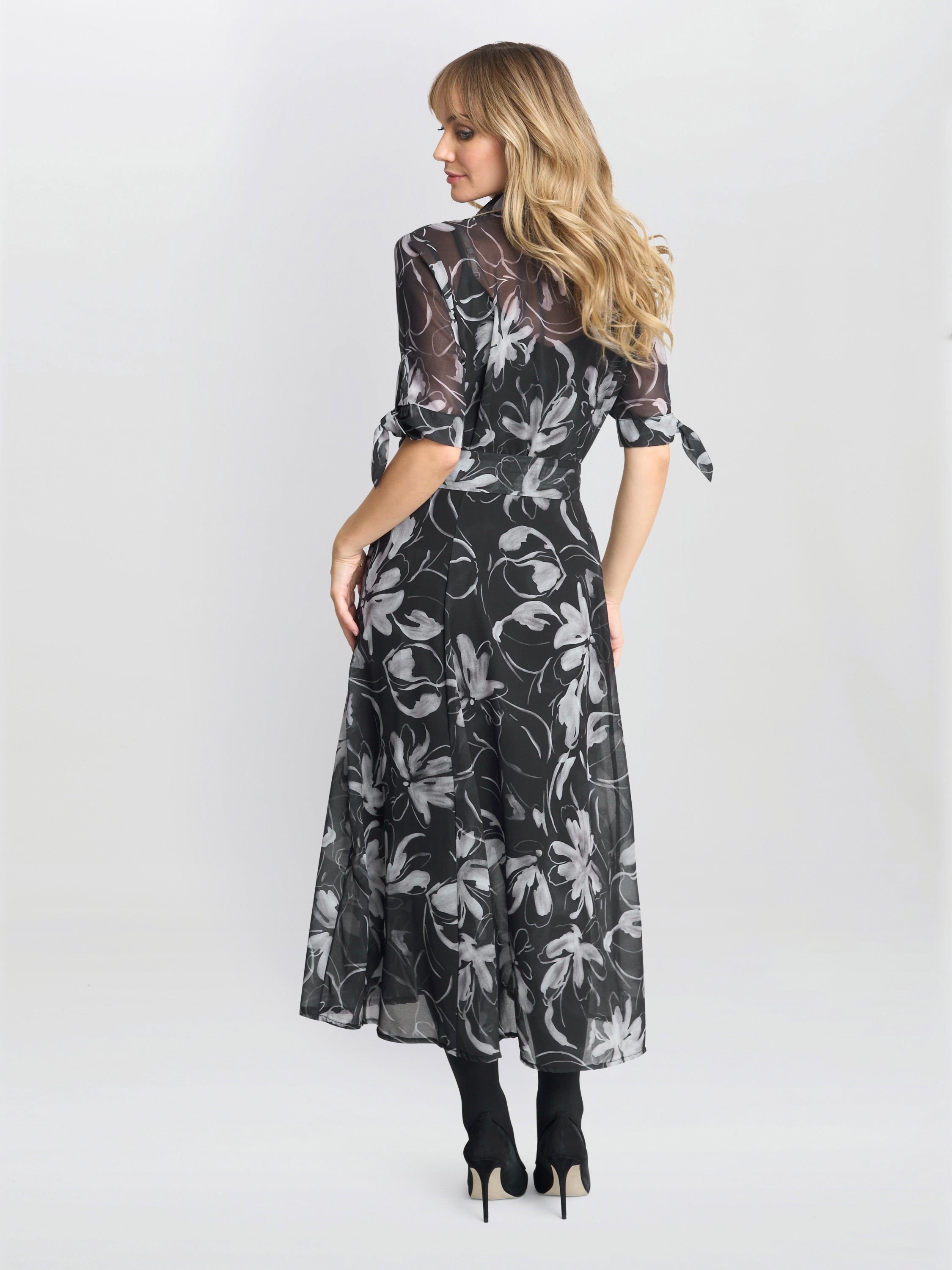 Gina Bacconi Gina Bacconi Women's Adrienne Shirt Dress in Black - 2