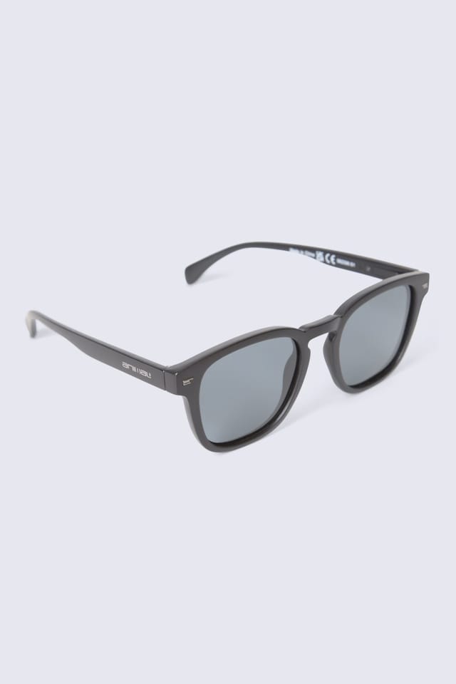 Animal Animal Men's 'Bobbie' Stylish Matte Frame UV400 Lens Eyewear Polarized Sunglasses in Black - 2