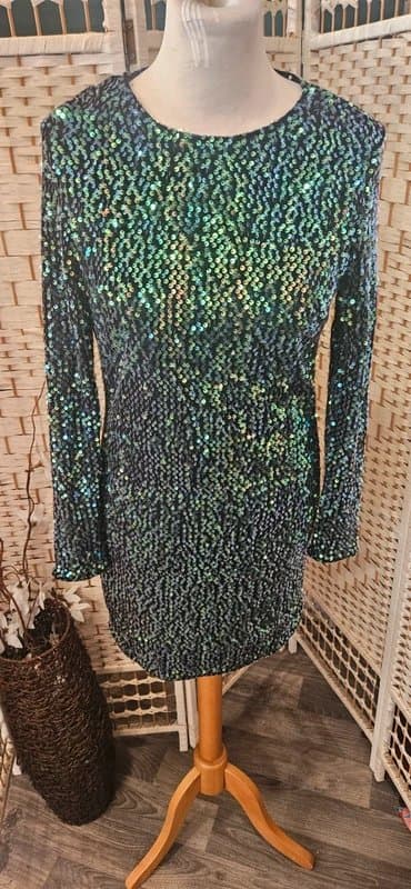 Quiz Quiz sequin sparkly shimmer party dress size 6